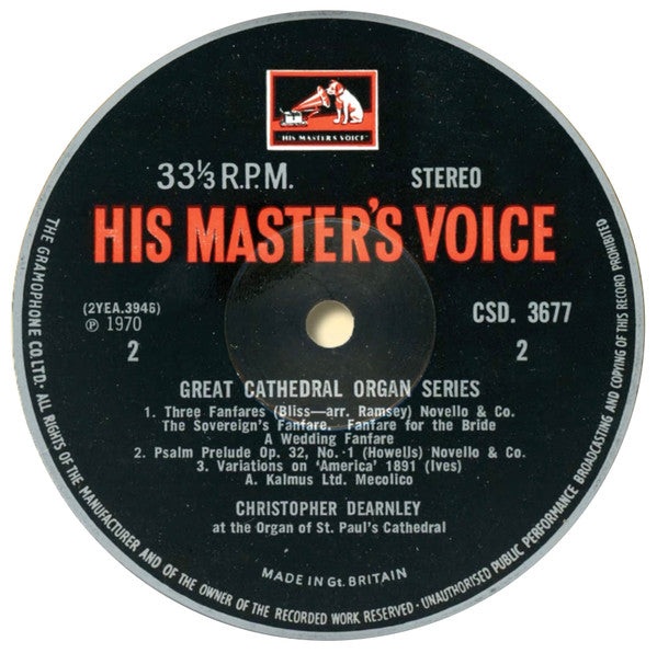 Christopher Dearnley : St. Paul's Cathedral (LP)