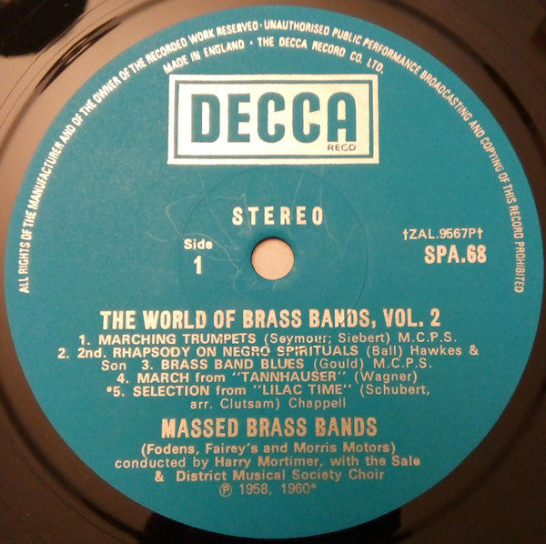 Massed Brass Bands Of Fodens, Fairey Aviation & Morris Motors : The World Of Brass Bands Vol. 2 (LP, Comp)