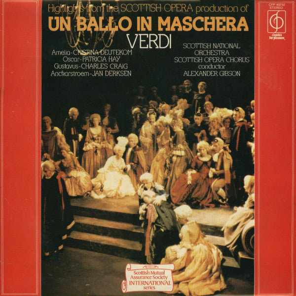 Giuseppe Verdi, Royal Scottish National Orchestra, Scottish Opera Chorus, Alexander Gibson : Highlights From The Scottish Opera Production Of Un Ballo In Maschera (LP)