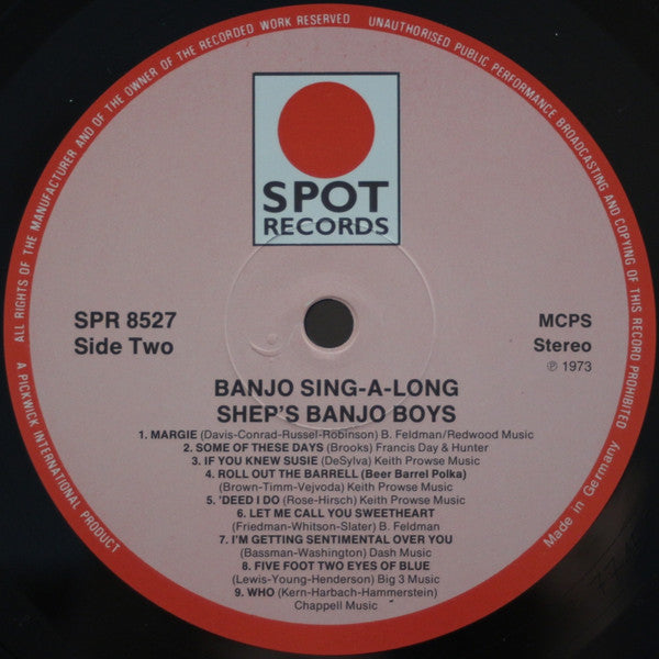 Sheps Banjo Boys : Banjo-Sing-A-Long  (LP)
