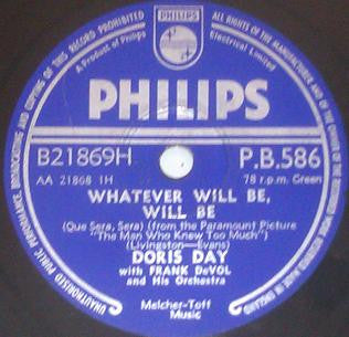 Doris Day : Whatever Will Be, Will Be (Que Sera, Sera) / We'll Love Again (Shellac, 10", Single)