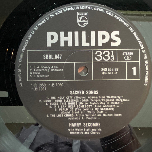 Harry Secombe : Sacred Songs (LP, Album)