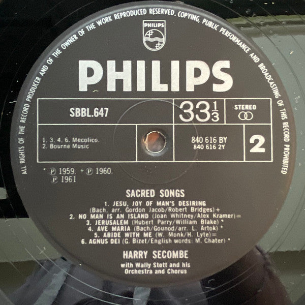 Harry Secombe : Sacred Songs (LP, Album)