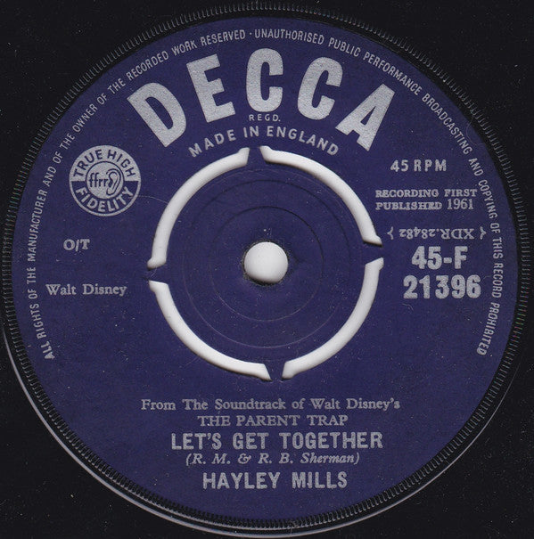 Hayley Mills : Let's Get Together (7")