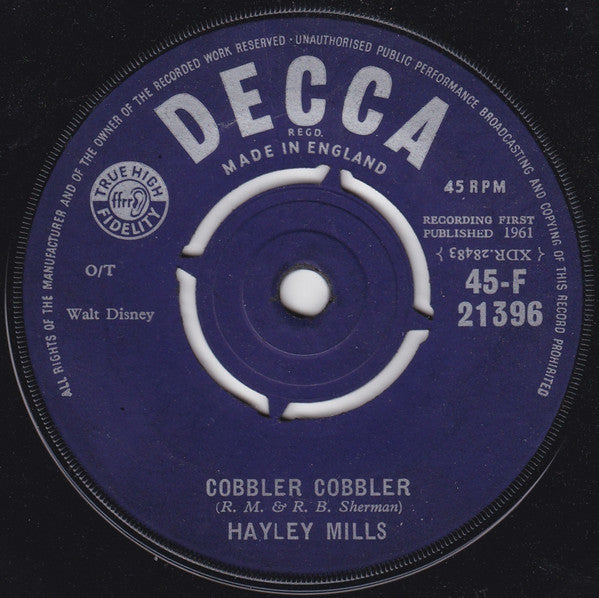Hayley Mills : Let's Get Together (7")