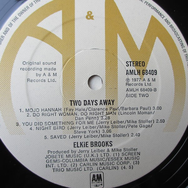 Elkie Brooks : Two Days Away (LP, Album)