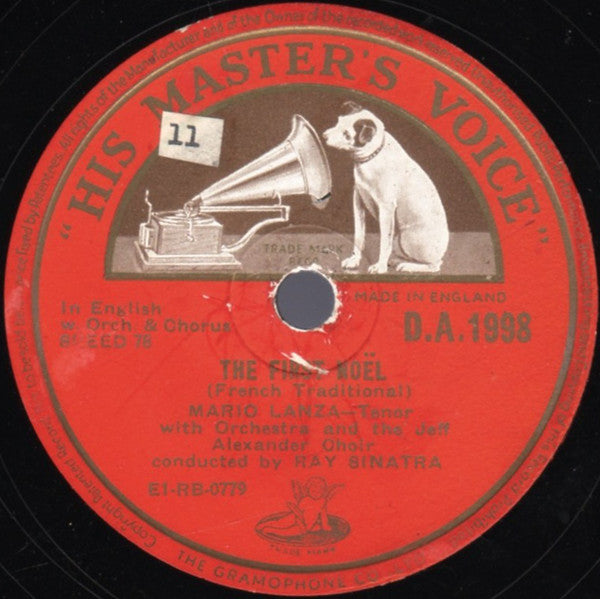 Mario Lanza : Silent Night / The First Noël (Shellac, 10")