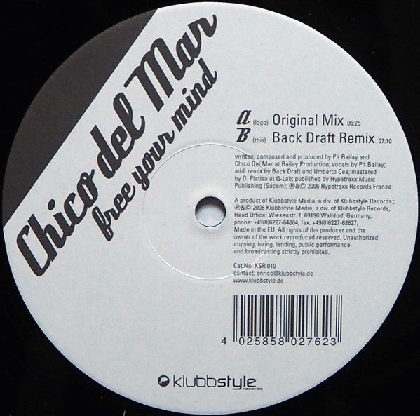 Chico Del Mar : Free Your Mind (12")