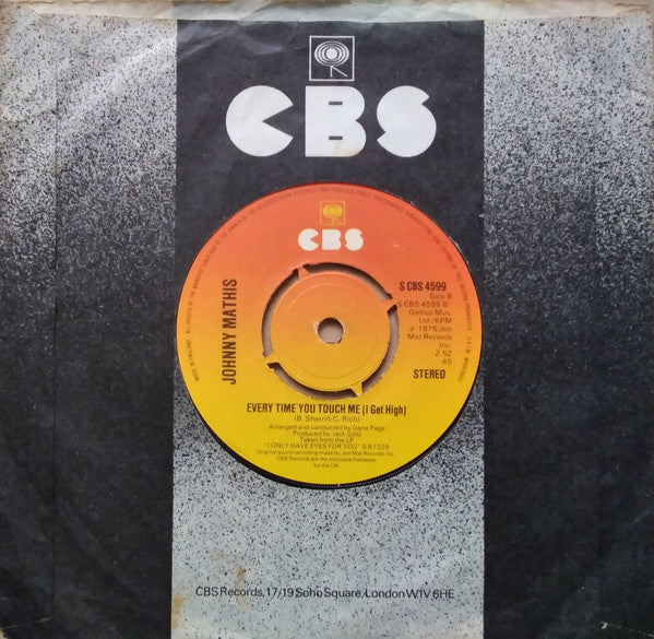 Johnny Mathis : When A Child Is Born (Soleado) (7", Single, Kno)
