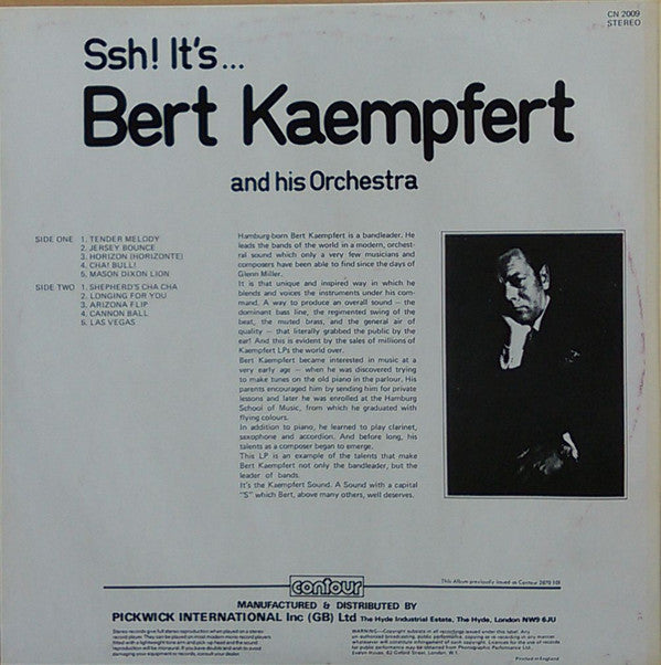 Bert Kaempfert & His Orchestra : Ssh! It's... Bert Kaempfert And His Orchestra (LP, RE, Ora)