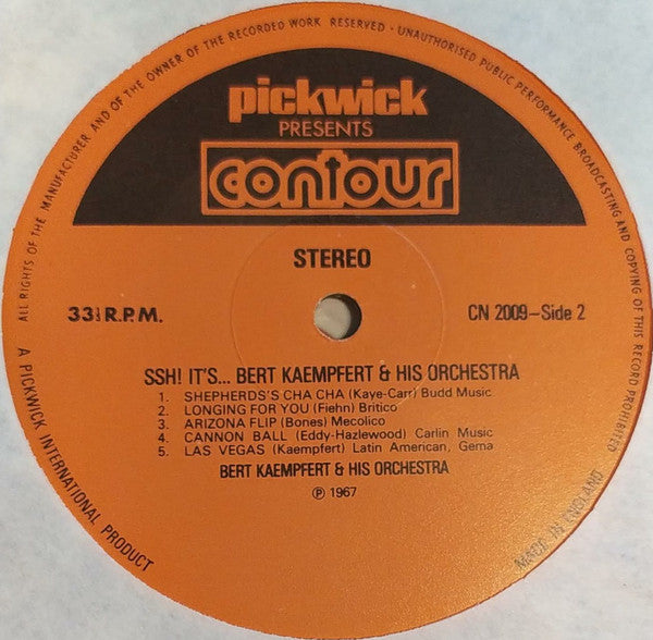 Bert Kaempfert & His Orchestra : Ssh! It's... Bert Kaempfert And His Orchestra (LP, RE, Ora)