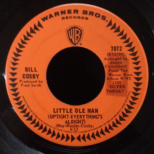 Bill Cosby : Little Ole Man (Uptight - Everything's Alright) (7", Single)