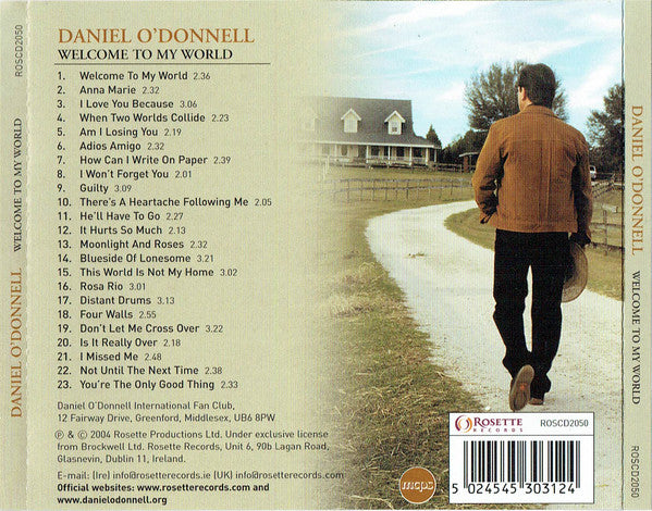 Daniel O'Donnell : Welcome To My World (23 Classics From The Jim Reeves Songbook) (CD)