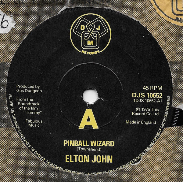 Elton John : Pinball Wizard (7")