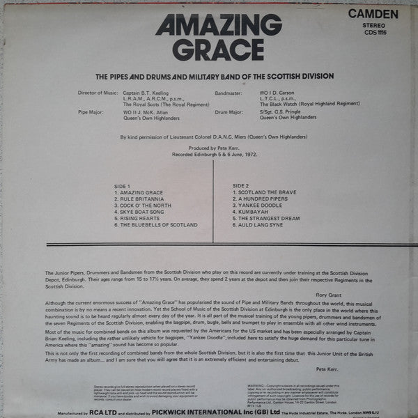 The Scottish Division : Amazing Grace (LP)