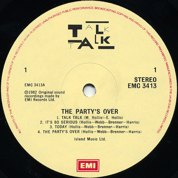 Talk Talk : The Party's Over (LP, Album)