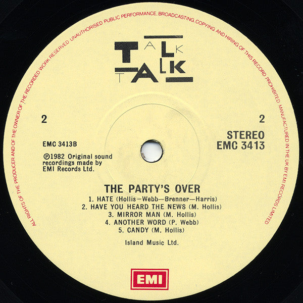 Talk Talk : The Party's Over (LP, Album)