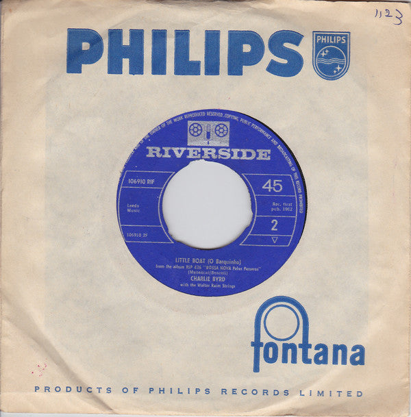 Charlie Byrd With The Walter Raim Strings : Meditation = Meditacao / O Barquinho = Little Boat (7", Single, Mono, 3-P)