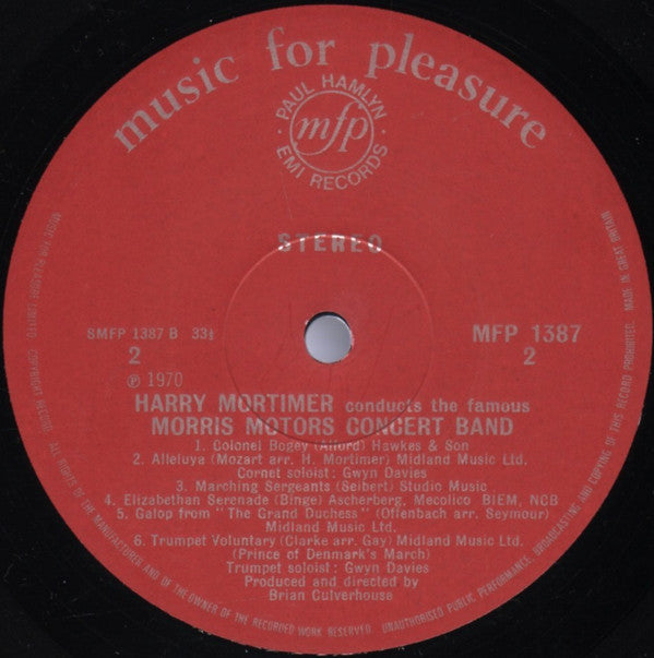 Harry Mortimer Conducts The Famous The Morris Motors Band : Harry Mortimer Conducts The Famous Morris Concert Band (Formerly BMC) (LP)