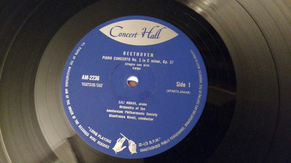 Ludwig van Beethoven, Lili Kraus : Piano Concerto No. 3 / Choral Fantasy  (LP)