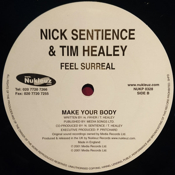 Nick Sentience & Tim Healey : Feel Surreal (12")