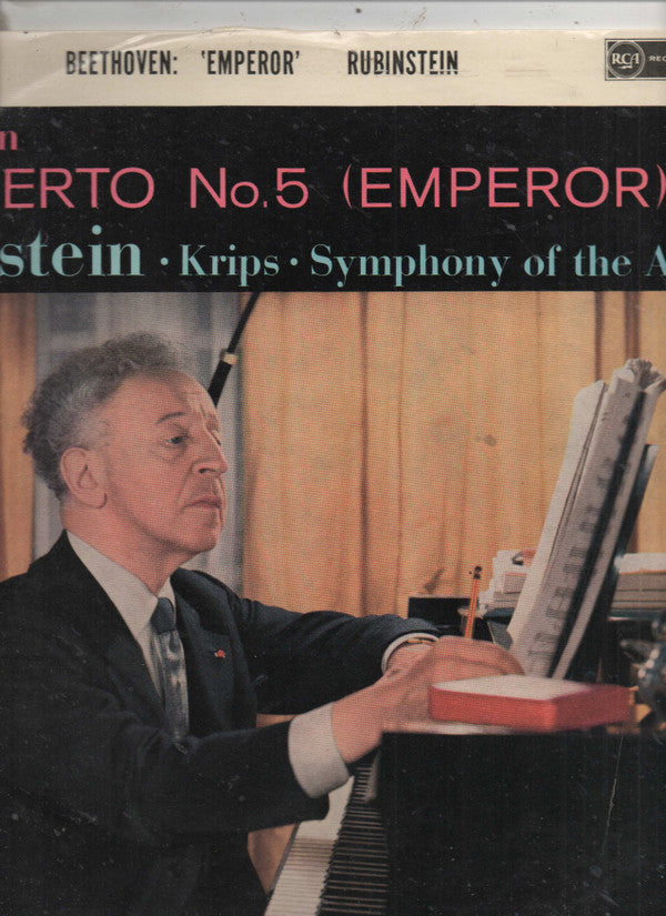 Ludwig van Beethoven - Arthur Rubinstein · Josef Krips · Symphony Of The Air : Concerto No. 5 ("Emperor") (LP, Mono)