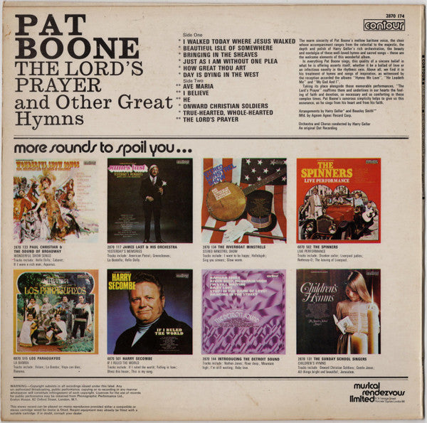 Pat Boone : The Lord's Prayer And Other Great Hymns (LP, Album)