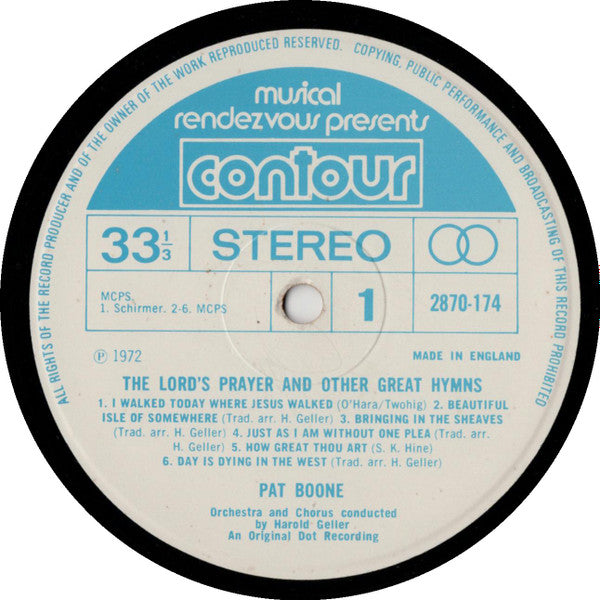Pat Boone : The Lord's Prayer And Other Great Hymns (LP, Album)