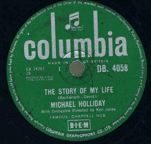 Michael Holliday : The Story Of My Life / Keep Your Heart (Shellac, 10")