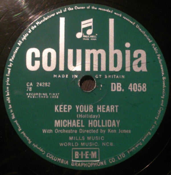 Michael Holliday : The Story Of My Life / Keep Your Heart (Shellac, 10")