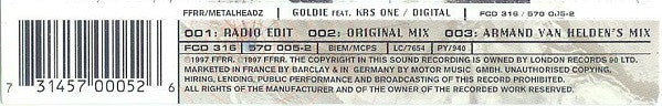 Goldie Feat KRS-One : Digital (CD, Single)