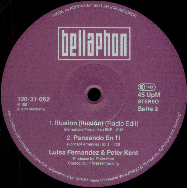 Luisa Fernandez & Peter Kent : Illusion = Ilusión (12", Maxi)
