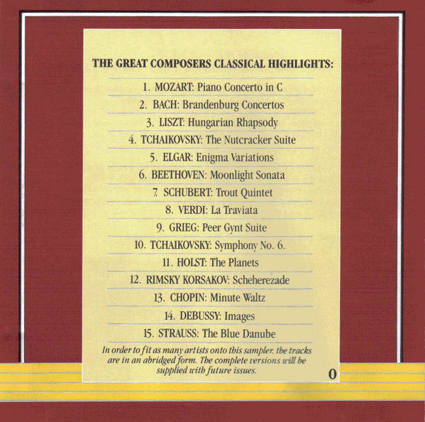 Various : A Selection Of Classical Highlights (CD, Comp, Smplr)