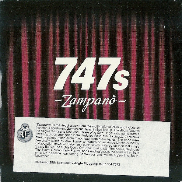 747s : ~Zampanò~ (CD, Album, Promo)