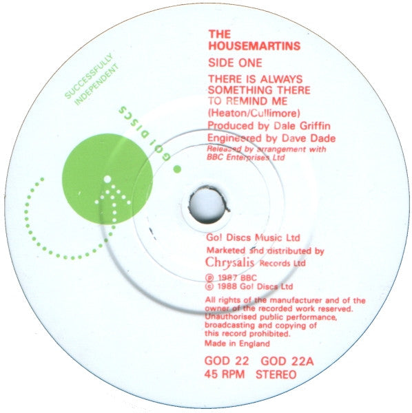 The Housemartins : There Is Always Something There To Remind Me (7", Single)