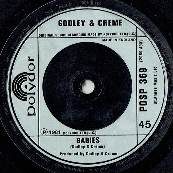 Godley & Creme : Wedding Bells (7", Single, Inj)