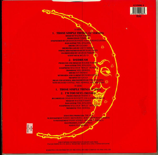 Right Said Fred : Those Simple Things / (What A Day For A) Daydream (12", Single)