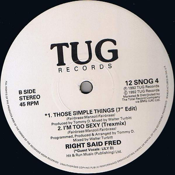 Right Said Fred : Those Simple Things / (What A Day For A) Daydream (12", Single)