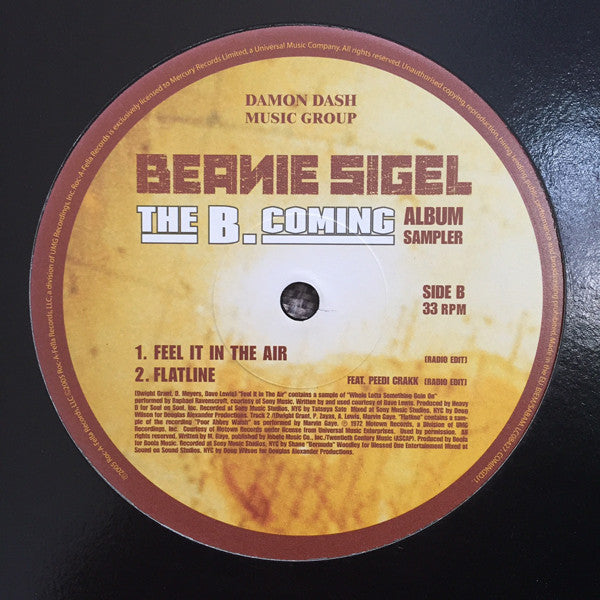 Beanie Sigel : The B. Coming (Album Sampler) (12", Promo, Smplr)