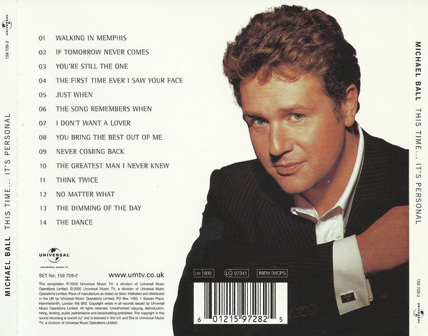 Michael Ball : This Time...It's Personal (CD, Album)