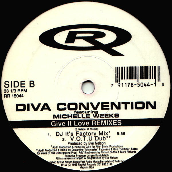 Diva Convention Featuring Michelle Weeks : Give It Love (Remixes) (12")