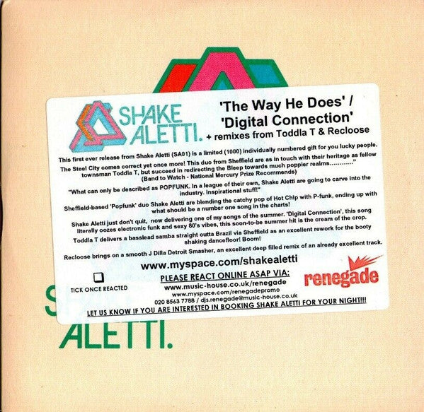 Shake Aletti : The Way He Does / Digital Connection (CD, Ltd, Num, Promo)