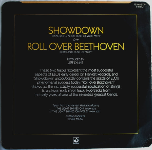 Electric Light Orchestra : Showdown / Roll Over Beethoven (12", RE)