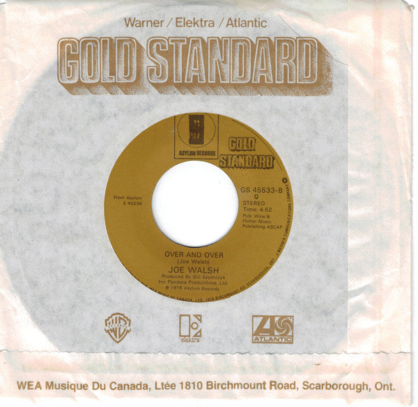 Joe Walsh : Life's Been Good / Over And Over (7", Single, RE)