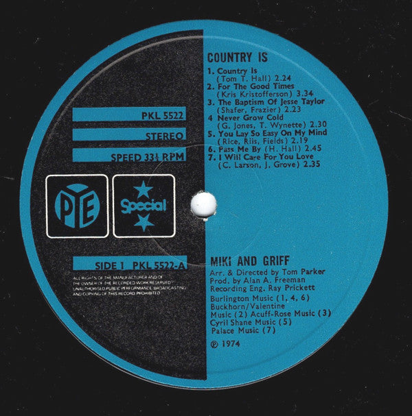 Miki & Griff : Country Is Miki & Griff (LP)