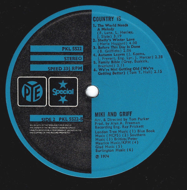 Miki & Griff : Country Is Miki & Griff (LP)