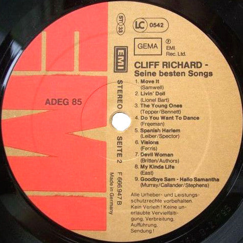 Cliff Richard : Move It - Seine Besten Songs (LP, Comp)