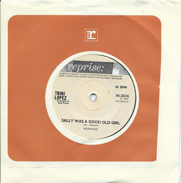 Trini Lopez : Sally Was A Good Old Girl (7", Single)