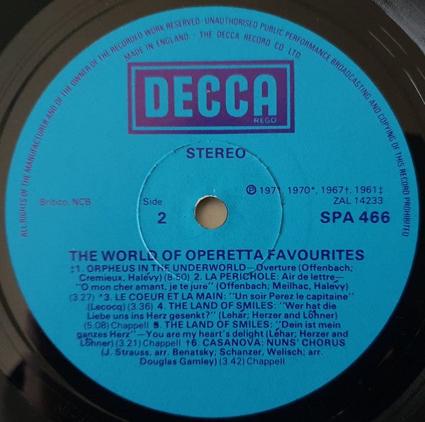 Various : The World Of Operetta Favourites (LP, Comp)