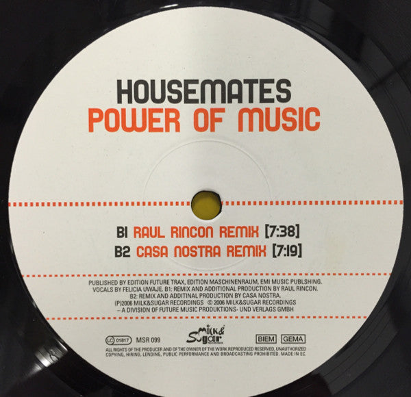 Housemates : Power Of Music (12")